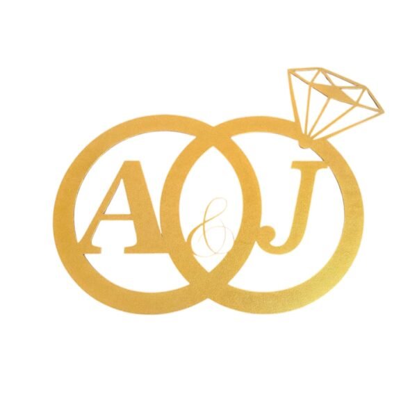 Anillos con Iniciales para Recién Casados