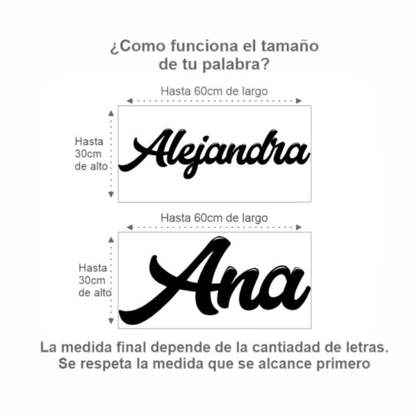 Nombre personalizado en madera