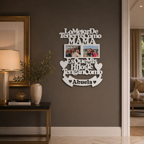 Marco de Foto Día de la Madre – Diseño Frase Mamá Abuela