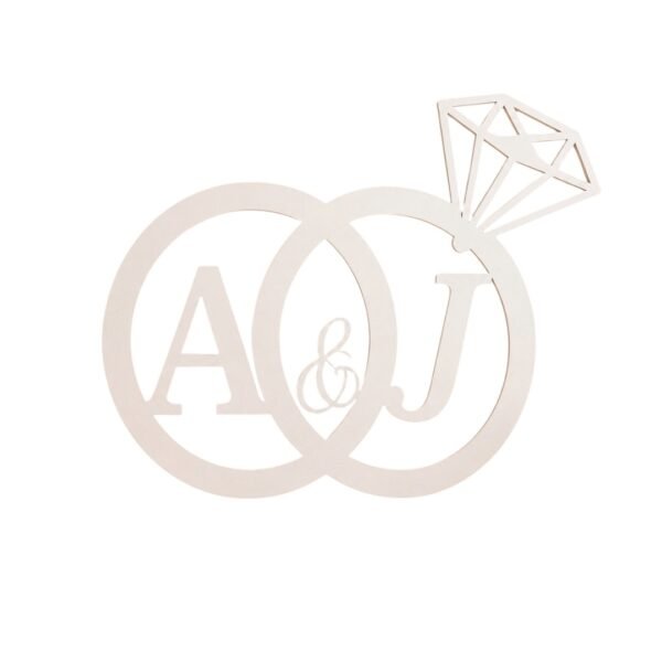 Anillos con Iniciales para Recién Casados